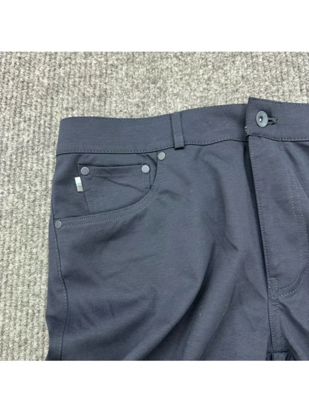 Brax Chuck Hi Flex Jersey Blue Five Pocket Pants Straight Leg Stretch Mens 36x34